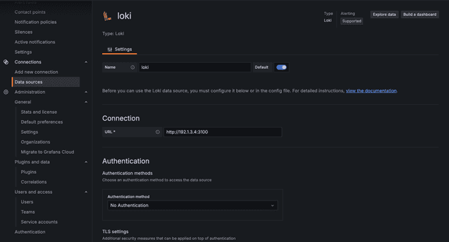 Loki Connection Fill Data